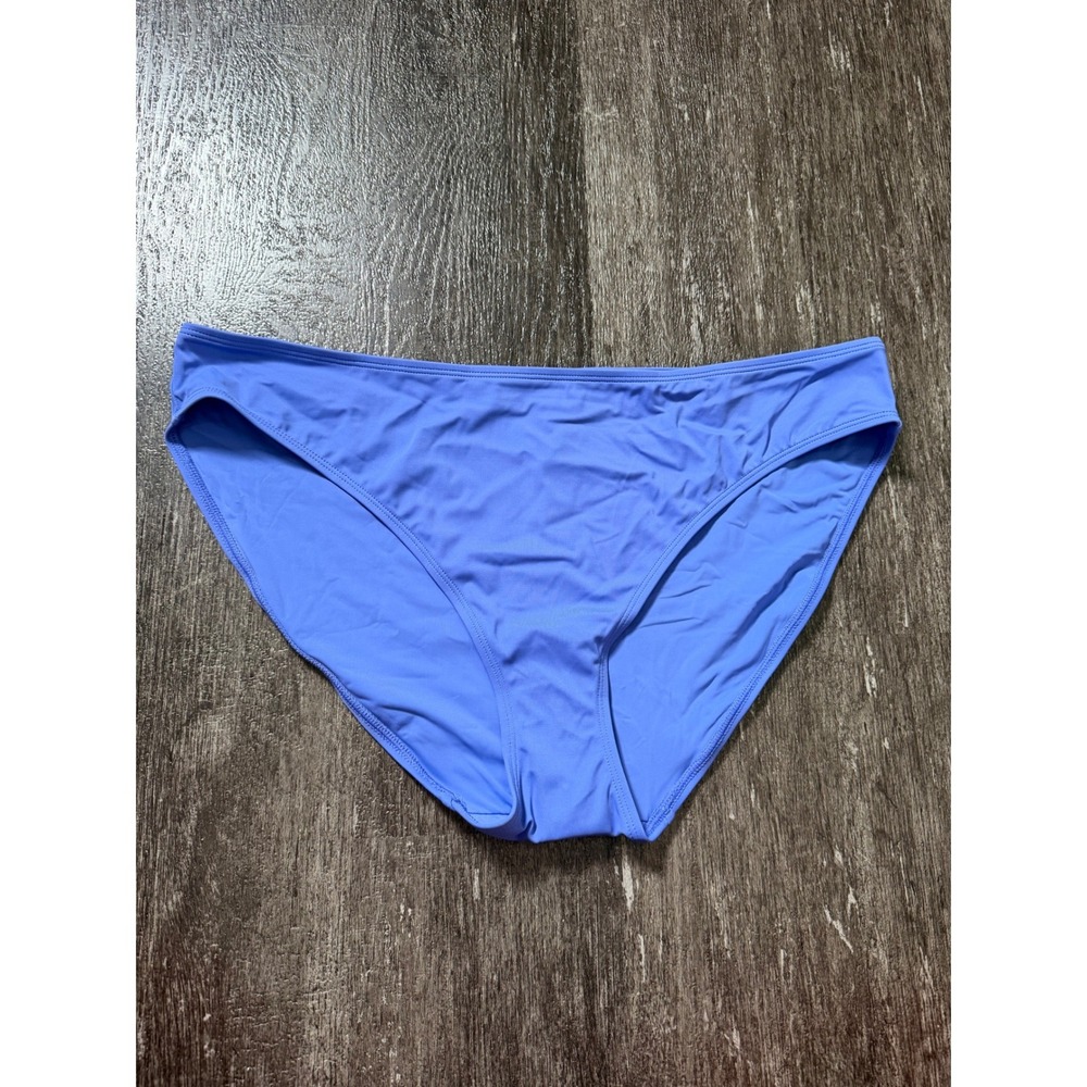 Andie Bikini Bottom Women XL Periwinkle Blue Solid Mid Rise Recycled Nylon Peri